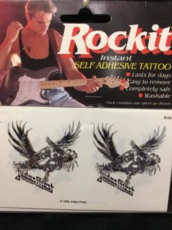 ROCKIT Temporary Tattoo Waterproof Judas Priest 1993 (Removable) VINTAGE — Inacoma