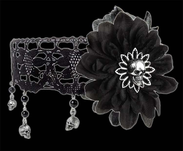 Alchemy Black Dahlia Choker Pendant — Inacoma 3 Alchemy Black Dahlia Choker Pendant — Inacoma