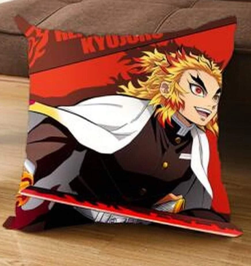 Demon Slayer - Kyōjurō Rengoku Canvas Pillow — Inacoma 3 Demon Slayer - Kyōjurō Rengoku Canvas Pillow — Inacoma