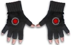 Red Hot Chilli Peppers Embroidered Fingerless Gloves  — Inacoma