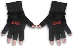 ACDC Embroidered Fingerless Gloves — Inacoma