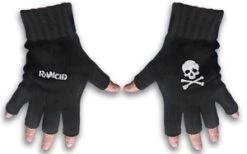 Rancid Embroidered Fingerless Gloves  — Inacoma