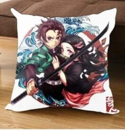 Demon Slayer - Tanjiro Kamado & Nezuko Kamado Canvas Pillow — Inacoma