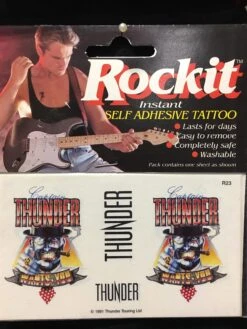 ROCKIT Temporary Tattoo Waterproof Thunder 1991 (Removable) VINTAGE — Inacoma