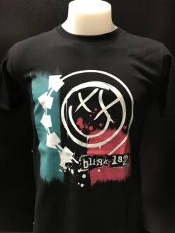 BLINK 182 - PINK AND BLUE LOGO T Shirt — Inacoma
